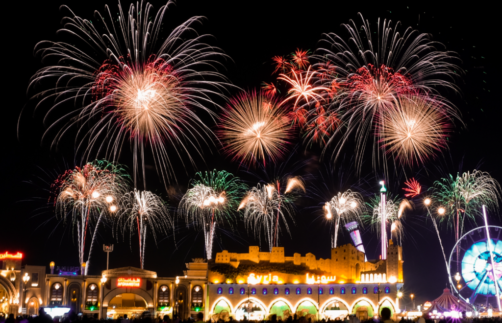 Global village fireworks