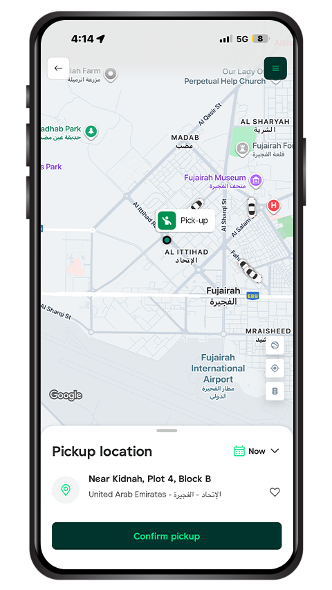 Step 3: Choose your pick-up and drop-off locations