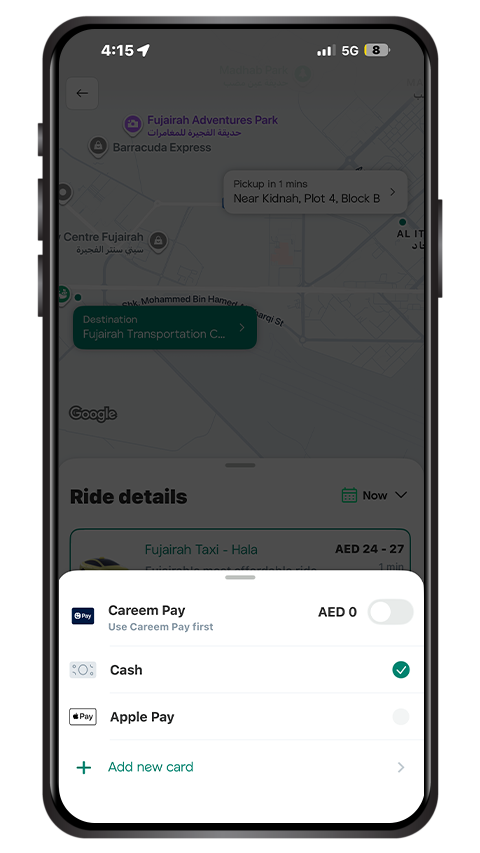 Step 4: Pay your way