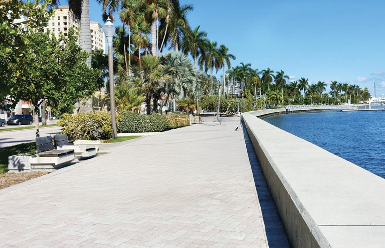 Cycling Track Across Palm West Beach